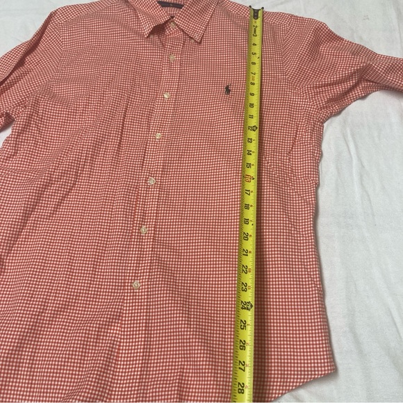 RALPH LAUREN Mens CLASSIC FIT  Red Gingham Button Down Shirt L Plaid - Picture 6 of 14